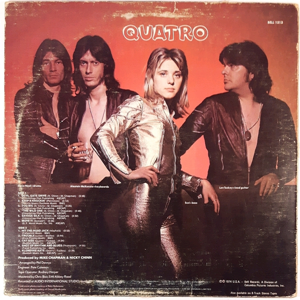 Suzi Quatro - Quatro - Vinyl LP Record - Picture 2 of 4